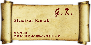 Gladics Kanut névjegykártya